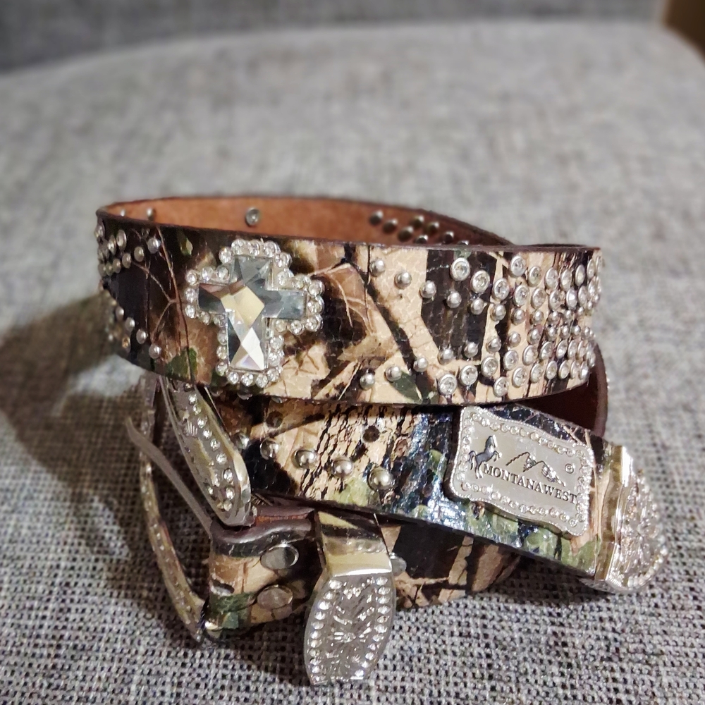 Montana West Camouflage Rhinestone Belt